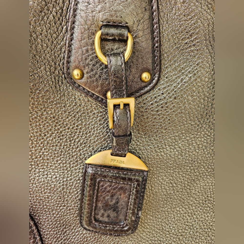 EUC Prada Metallic Gold leather Tote - Picture 6 of 17